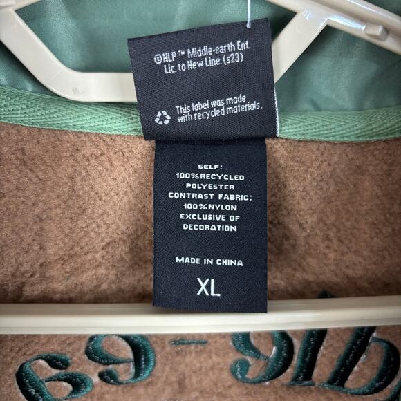 Lord of the Rings Fellowship Sherpa Sweater Jacket Middle Earth XL NEW - Picture 8 of 10